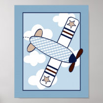 Little Aviator Airplane Nursery Wall Art Print