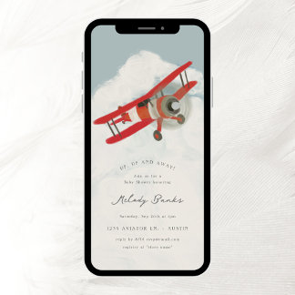 Little Aviator Baby Shower Invitation