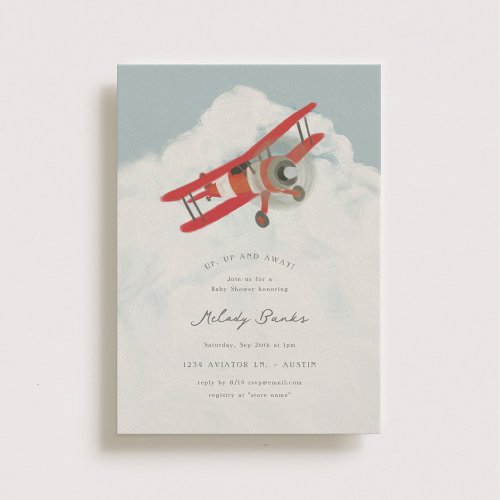 Little Aviator Baby Shower Invitation