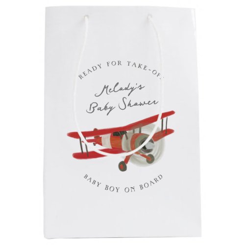 Little Aviator Baby Shower Medium Gift Bag