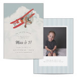 Little Aviator Kids Birthday Invitation<br><div class="desc">Get ready to take flight with this vintage style birthday party invitation! Against a light blue background, an adorable little red airplane soars above the clouds. With its charming hand-drawn style, this little airplane is sure to capture the hearts of your guests and set the tone for a fun and...</div>