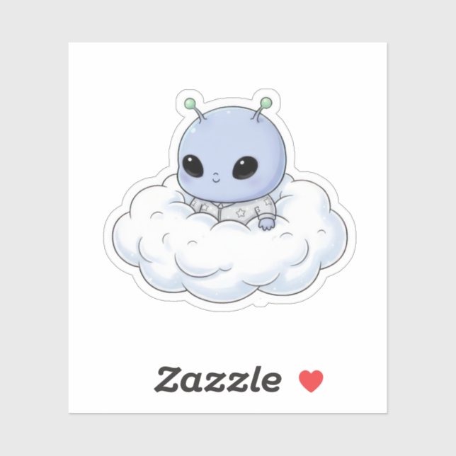 Little Baby Alien Sticker (Sheet)