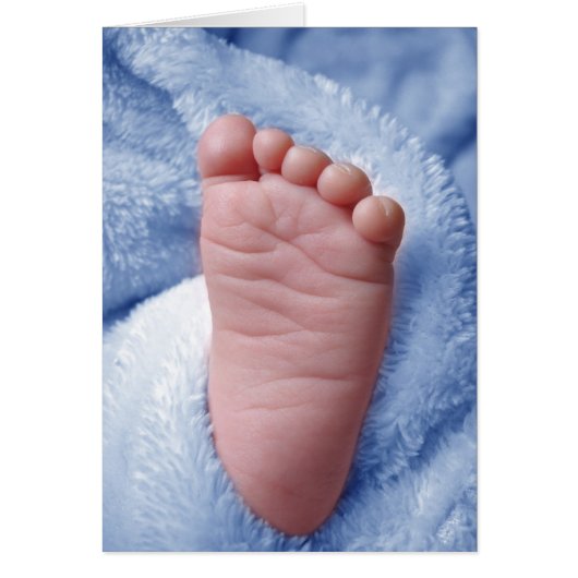 Little Baby Boy's foot Cards (Front)