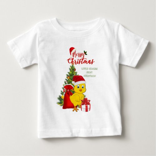 Little Baby Chicken Christmas Baby T_Shirt