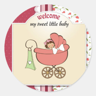 little baby classic round sticker