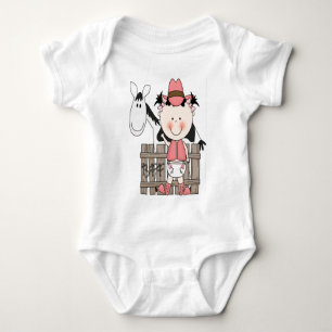 Little Baby Cowgirl with Horse T-Shirt Bodysuit