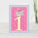 Little Baby Fairy First Birthday Greeting Card at Zazzle