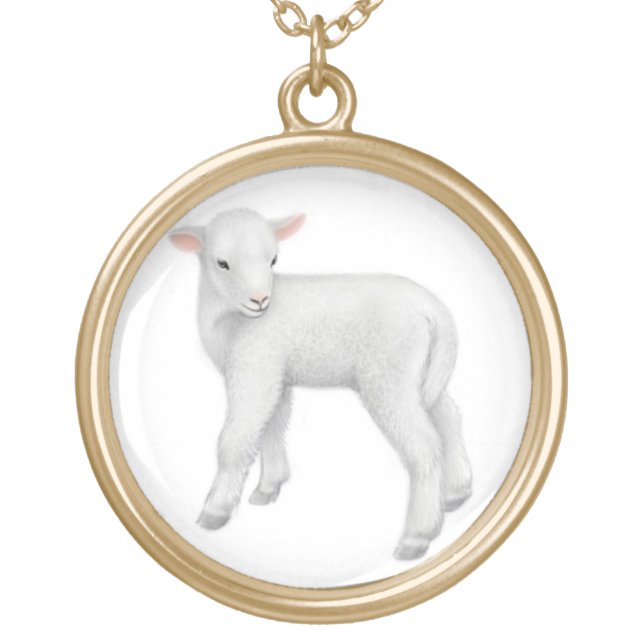 Little Baby Lamb Necklace (Front)