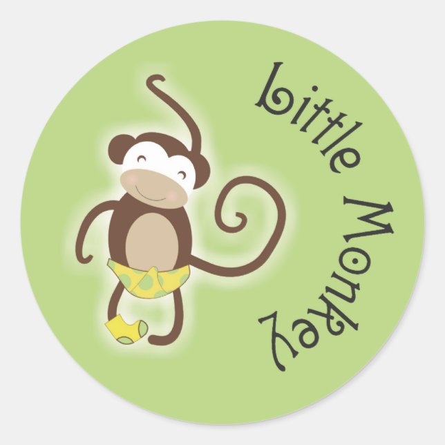 Little Baby Monkey Sticker 3" (Front)