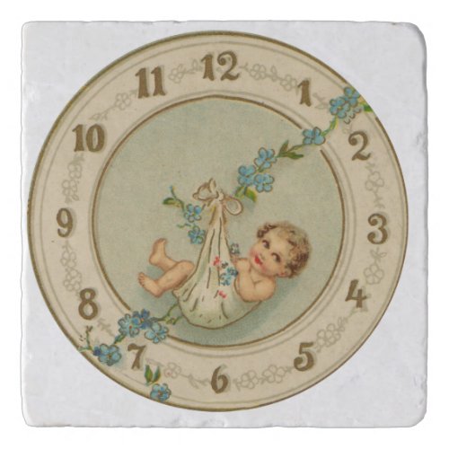 Little Baby New Year Infant Illustration Art Trivet