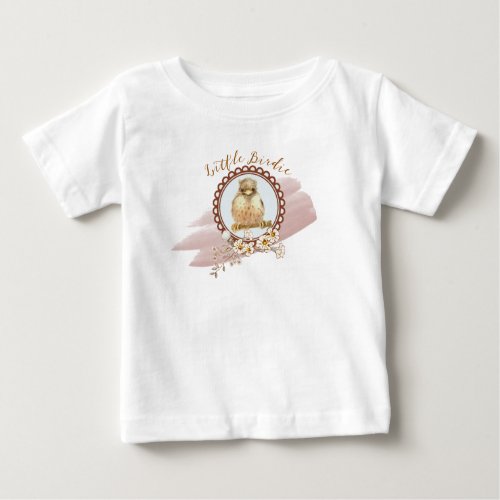 Little Baby Robin with Field Flowers Baby T_Shirt