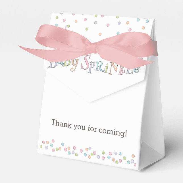 Little Baby Sprinkle Confetti Shower Favor Bag Boxes (Front Side)