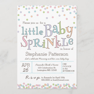 Little Baby Sprinkle Confetti Shower Invitation