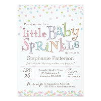 Little Baby Sprinkle Confetti Shower Invitation