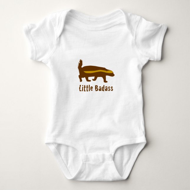Little badass honey badger baby bodysuit (Front)
