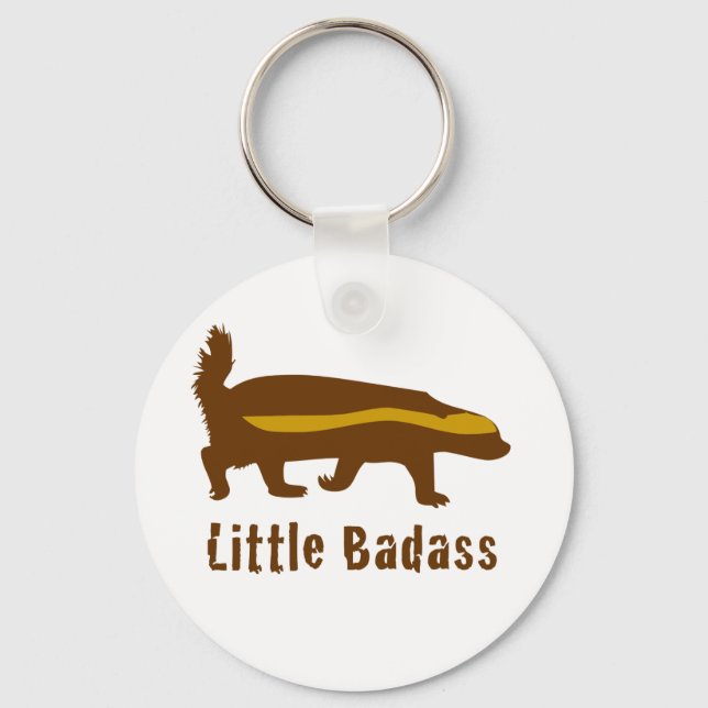 Little badass honey badger keychain (Front)