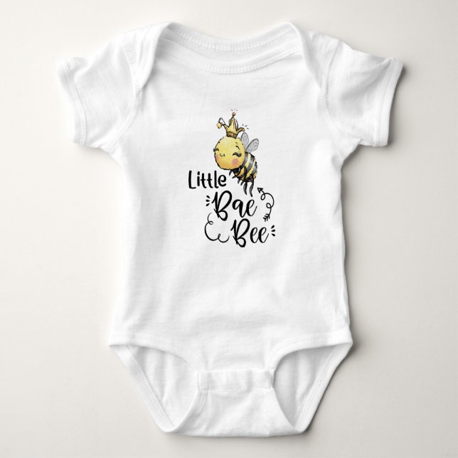 Little Bae Bee Bodysuit, Bumblebee Baby Clothes Baby Bodysuit (Front)