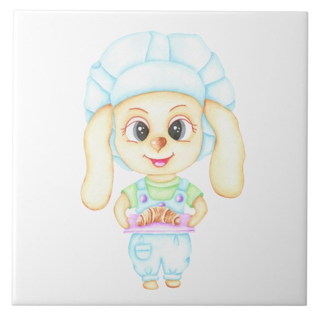 Little baker ceramic tile (Front)