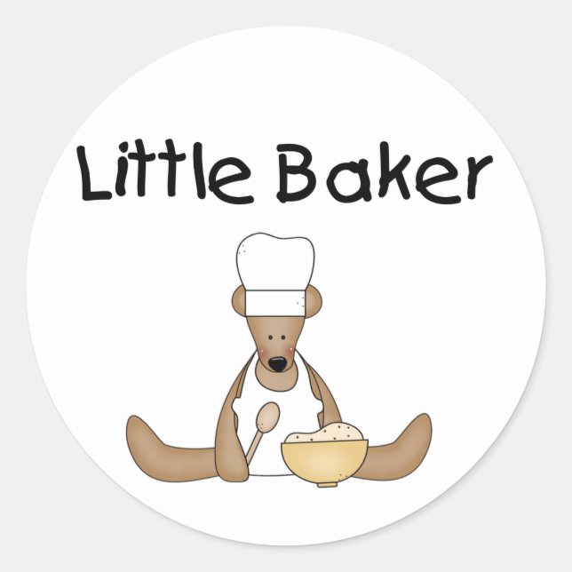 Little Baker Classic Round Sticker (Front)
