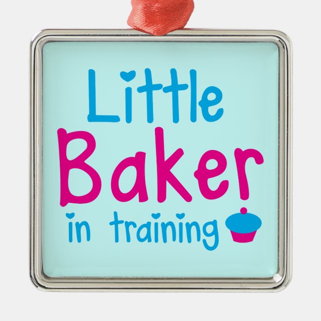 Little BAKER in training Metal Ornament (Front)