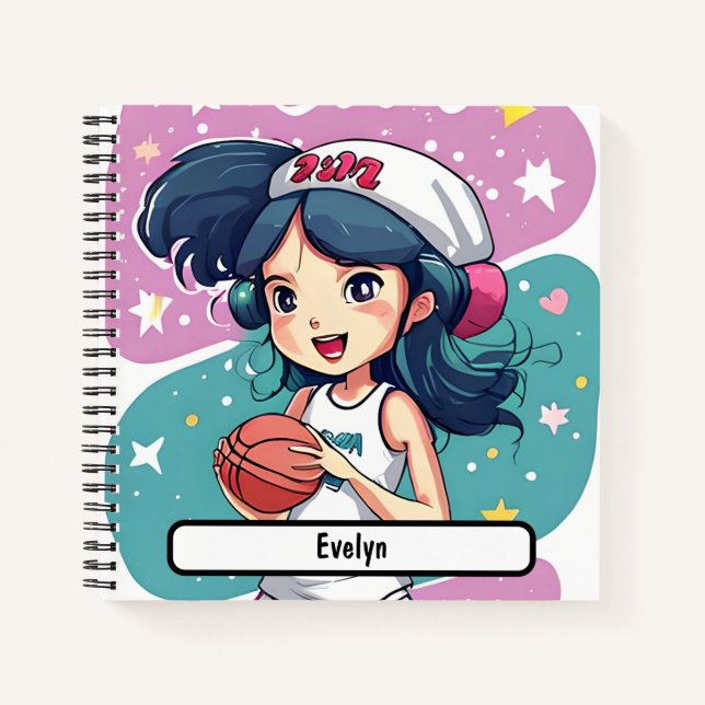 Little Baller Babe Notebook With Custom Nametag (Front)