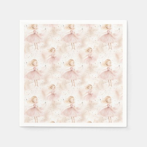 Little Ballerina 10 _ Blonde Girl Napkins