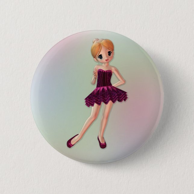 Little Ballerina 2 Button (Front)