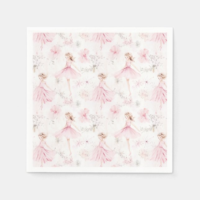 Little Ballerina #7 - Blonde Girl Napkins (Front)