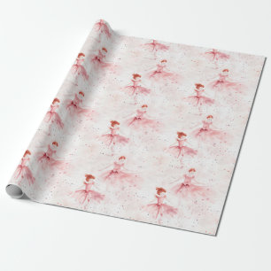 Little Ballerina #8 - Read Head Girl Wrapping Paper