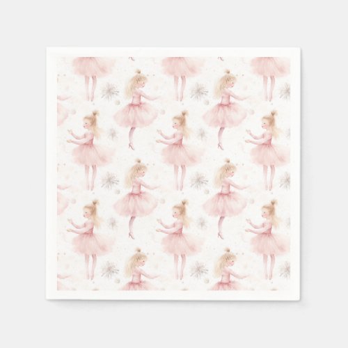 Little Ballerina 9 _ Blonde Girl Napkins