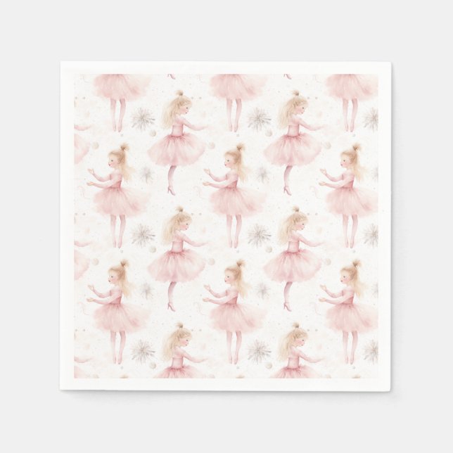 Little Ballerina #9 - Blonde Girl Napkins (Front)