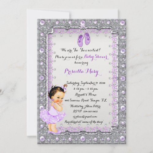 Little Ballerina Baby Shower Invitationtrendy Invitation