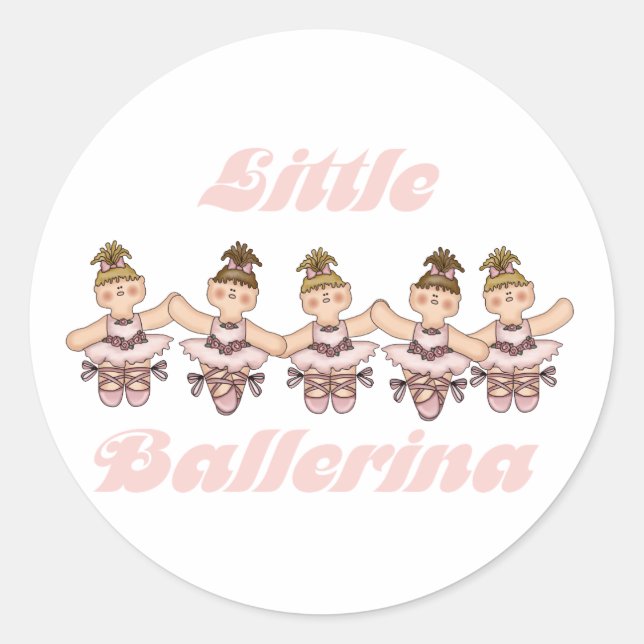 Little Ballerina   Classic Round Sticker (Front)