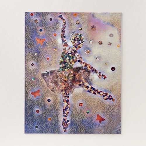 Little Ballerina Cute Original Dance Art Jigsaw Puzzle