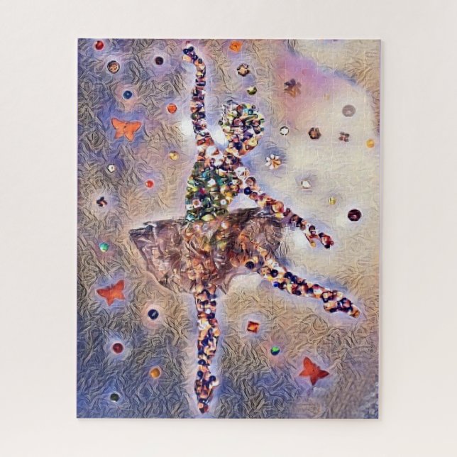 Little Ballerina Cute Original Dance Art Jigsaw Puzzle (Vertical)