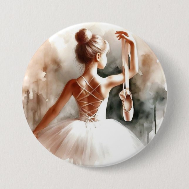 "Little Ballerina Dreams" Button (Front)