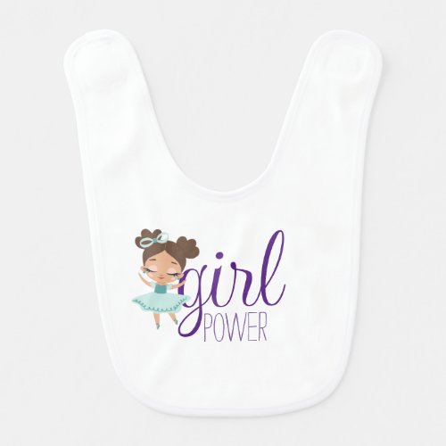 Little ballerina girl baby baby bib