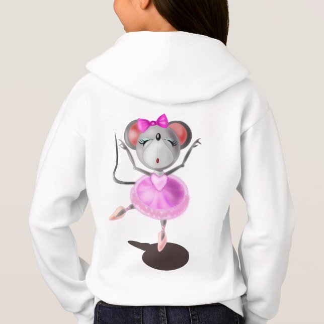 Little Ballerina Mouse Hoodie (Back)