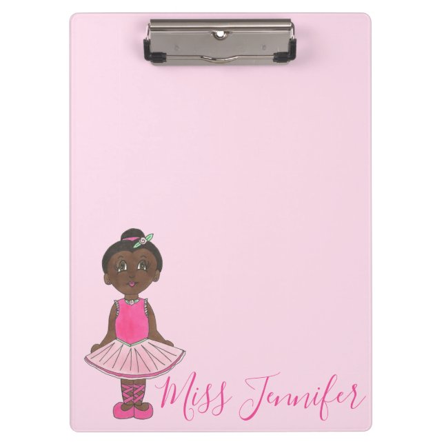 Little Ballerina Personalized Tutu Ballet Dancer Clipboard (Front)