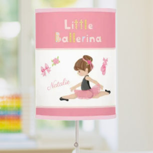 Little Ballerina Pink Ballet Girls Name Table Lamp