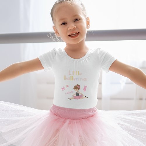 Little Ballerina Pink Ballet Girls Name Toddler T_shirt