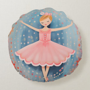Little Ballerina Round Pillow