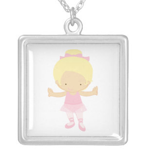 Little Ballerina Silver Plated Necklace