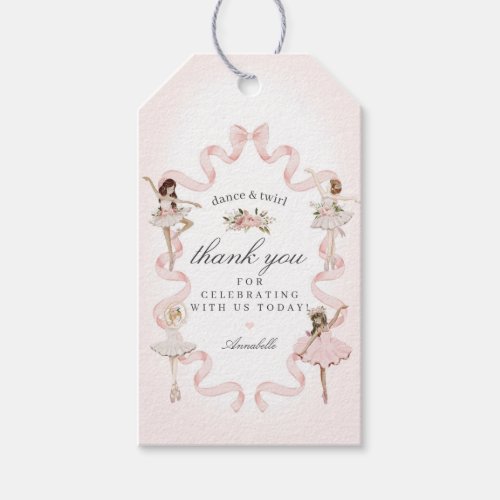 Little Ballerina Tag for Birthday or Baby Shower