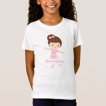 Little Ballerina With Pink Outfit T-shirt by Tissling at Zazzle
