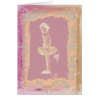 Little Ballerina With Rose Cards