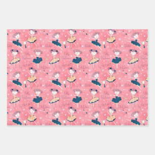 Little ballerina wrapping paper sheets