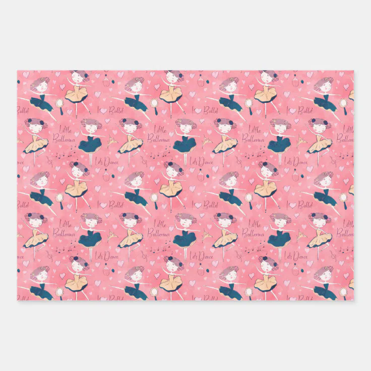 Little ballerina wrapping paper sheets | Zazzle