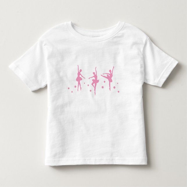 Little Ballerinas Ruffled Toddler T-Shirt (Front)