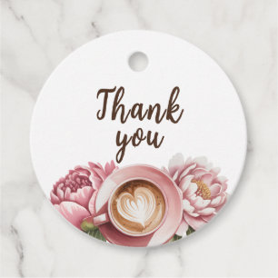 Little Barista Coffee First Birthday Thank You Favor Tags